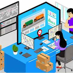 An image of a 3PL provider optimizing transportation routes and modes to ensure faster and reliable deliveries for customers