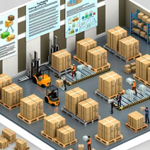 An image of optimized packaging and palletizing practices to reduce freight costs and improve efficiency